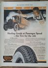 1919 Miller Tires Truck Hauling Goods At Passenger Speed Vintage Ad