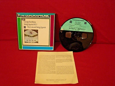 GEORGE ROCHBERG STRING QUARTET NO.3 QUADRAPHONIC 7 1/2 IPS REEL 2 REEL + INSERT - Image 1 of 3