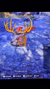 Fallout 76 Very Rare New Mask Fasnacht Jackalope PS4 PS5 - Picture 1 of 2