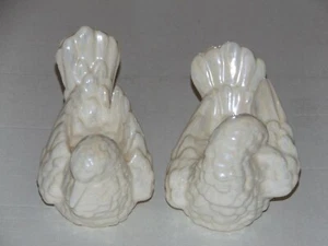 Vintage handbemalte Keramik weiße Taube Liebe Vögel Figuren Paar 5" Weihnachten - Bild 1 von 12