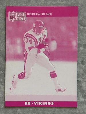 1990 Pro Set HERSCHEL WALKER Color Progression Wrong Back Error Football Card - Image 1 of 2