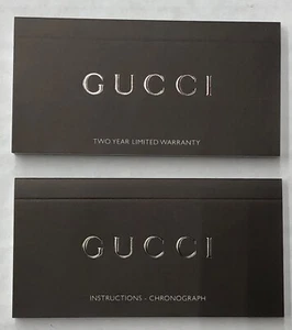 Gucci Uhr Zwei Jahre begrenzte Garantie Chronograph Anleitung Buch und Karte - Bild 1 von 6