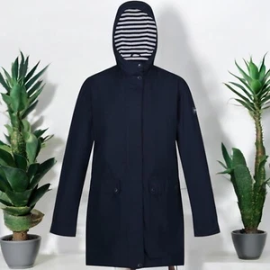 Hooded Waterproof Coat Regatta Womens Birgitta Hiking Jacket Navy UK Size 8 - Picture 1 of 7