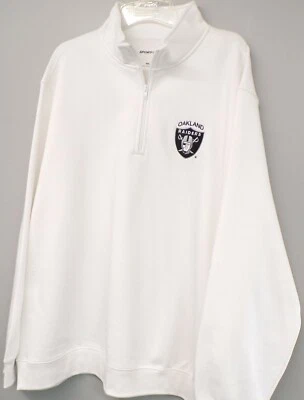 NFL Oakland Raiders Logo 1/4 Cremallera Peso Pesado Polar Pullover XS-4XL, LT-4XLT Nuevo Foto 1 de 4