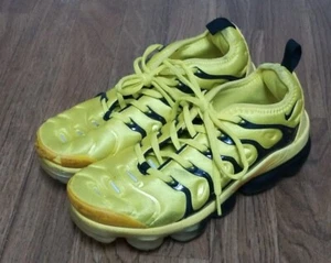 2018 Nike VM Air VaporMax Plus Yellow Black Shoes 924453-133 Men's Size 7 - Picture 1 of 12
