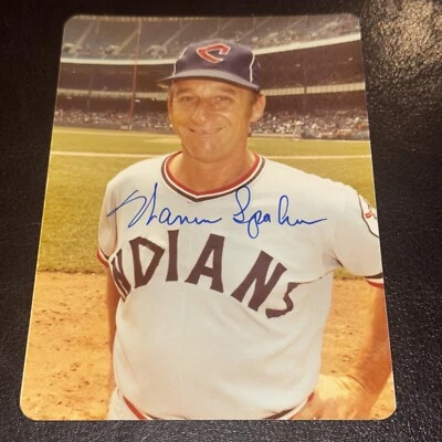 Warren Spahn Autographed Signed Actual 3.5x5 Photo One Of A Kind BAS Beckett - Image 1 of 4