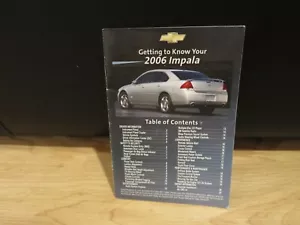 2006 CHEVY Chevrolet IMPALA OWNERS MANUAL SUPPLEMENT / QUICK REFERENCE GUIDE - Bild 1 von 1