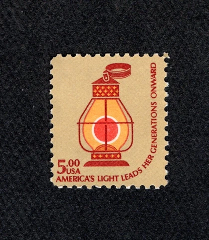 H9b. U.S.  AMERICANA ISSUE STAMP  SC# 1612  FIVE DOLLAR  $5.00 AMERICA'S LIGHT Cover