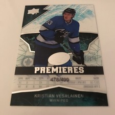 NHL Card, Kristian Vesalainen, Ice Premieres xxx/499, UD Ice 2018-19, Jets