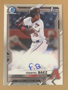 2021 Bowman Chrome Autograph Franyel Baez #CPA-FB 1st Bowman Auto Diamondbacks - Picture 1 of 2