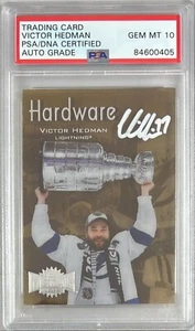 Victor Hedman auto 2020-21 Metal Universe #CH-1 card PSA Gem Mint 10 Lightning - Picture 1 of 3