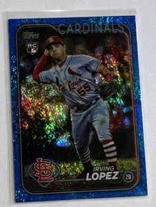 2024 Topps Serie 2 Irving Lopez #573 blaue Folie parallel/999 Kardinäle RC - Bild 1 von 2