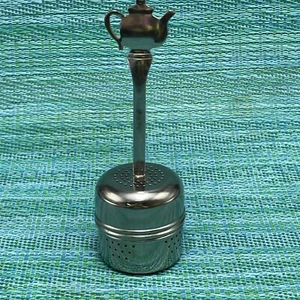 Stainless Steel Tea Ball Infuser Seeper Strainer Flat Bottom Teapot Stem - Picture 1 of 10