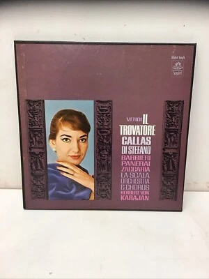 3 LP Box Set Verdi Il Trovatore Callas Di Steffano Karajan Angel 3554 5s/Booklet - Image 1 of 4