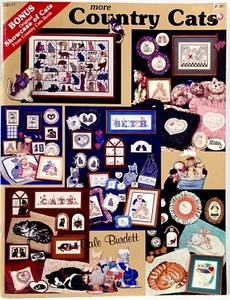 1988 Dale Burdett More Country Cats DB117 Cross Stitch Pattern Book Vintag 13861 - Bild 1 von 2