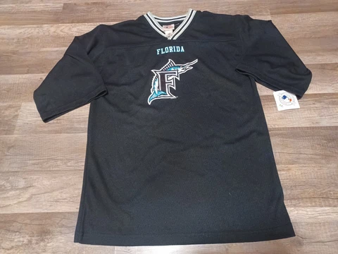 NWT NOS Vintage MLB Genuine Merch Florida Marlins Youth Jersey Size XL 16/18 Cover