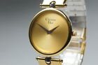 [Near MINT] Christian Dior 3026 Gold & SILVER Quartz Watch Women's From JAPAN