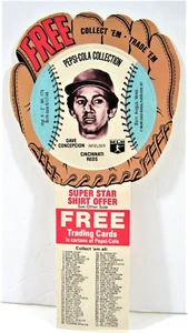 Vintage 1977 Dave Concepcion Pepsi MLB Glove Disk Card Cincinnati Reds Old Stock - Bild 1 von 3