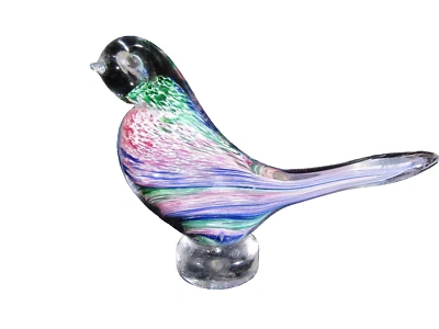Amazing Vintage Murano Swirled Bird Art Glass- Paperweight- Italy ~5 3/4" x 7.0" - Image 1 of 4