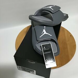 NWB Nike Jordan Hydro 6 Slides Sandals Cool Grey Size 9 Men's 881473-004 