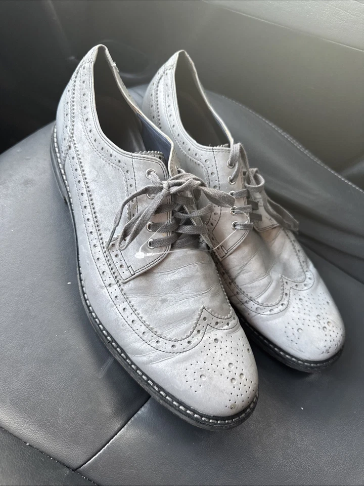 Cole Haan Oxford M12  Cooper Square Wingtip Silver Reflective Dress Shoes 11.5 - Image 1 of 4