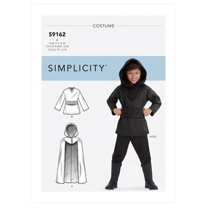 SIMPLICITY 9162 CHILDREN'S CAPE COSTUME Sewing Pattern Size 3-8 Years Skill EASY - Picture 1 of 5