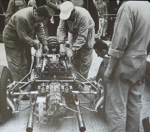 1964 or 65 British Grand Prix F1 Aintree FERRARI 158 Jesse Alexander Photo Print - Picture 1 of 2