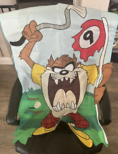 1997 Vintage Looney Tunes Decorative Flag Banner Yard Garden Taz Golf Sport