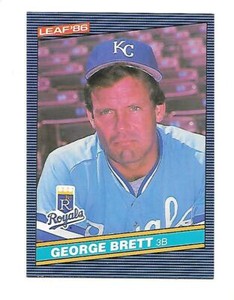 GEORGE BRETT   1986 LEAF #42 KANSAS CITY ROYALS     FREE COMBINED S/H