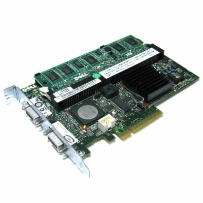 Dell Perc 6/i Dual Channel Integrated Pci-Express SAS Raid Controller CN-0DX481- - Image 1 of 3