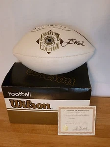 Tom Mack Firmado a Mano Wilson Salón de la Fama Fútbol NFL Rams - Imagen 1 de 4