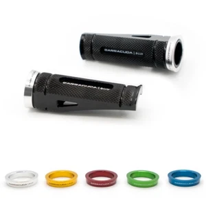 Kawasaki Z900 Fußrasten vorne Barracuda schwarz mit grünen Einsätzen KF123-F2 - Bild 1 von 6