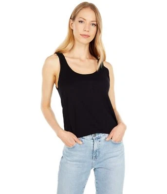 Camiseta sin mangas AG Adriano Goldschmied 291519 Jagger negra verdadera talla LG (US 10) Foto 1 de 2