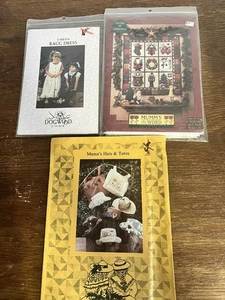 Lot of 3 Vintage Sewing Patterns Dogwood Lane Ragg Dress Mumms the Word UNUSED  - Picture 1 of 5
