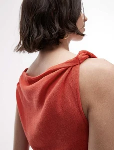 Topshop Women's Red Dress Size UK 12 - Picture 1 of 3
