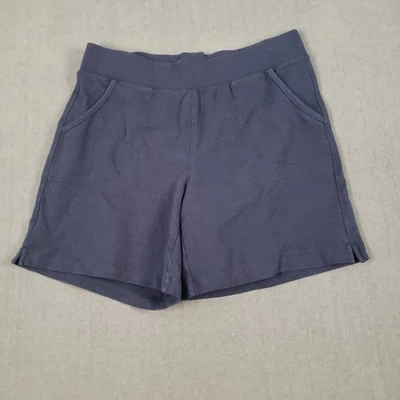 T For Talbots Shorts Womens Size Medium Pull On Stretch  Navy  Soft Cotton 7"  - Image 1 of 4