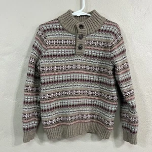 Size 4 Janie And Jack The Cabin Fair Isle Sweater - Picture 1 of 6