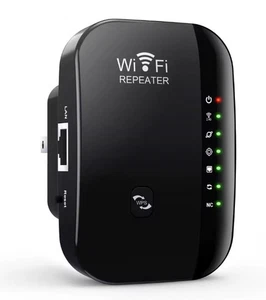 Pack 2 Repetidores WiFi inalámbrico 300Mbps color negro con conexión LAN - Imagen 1 de 3