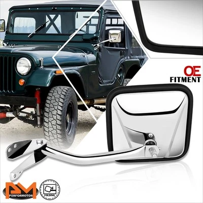 Espejo retrovisor lateral izquierdo estilo OE manual para Jeep CJ3/CJ5/CJ6/CJ7 60-86 Foto 1 de 4