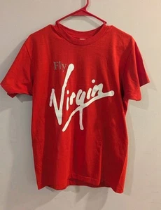 Vintage 1986 Virgin Airlines Shirt Miami To London Single Stitch Made In USA L - Picture 1 of 12