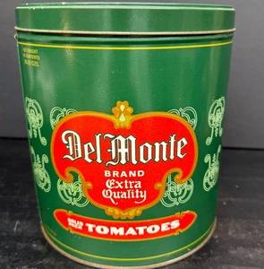 ~4er Set~ Vintage 1980er Del Monte verschachtelte Blech Litho Küche Kanister MCM ~ England - Bild 1 von 9