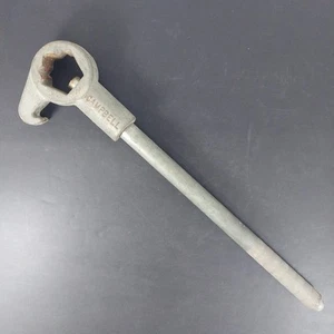 Chiave inglese regolabile idrante Campbell vintage strumento vigili del fuoco 18" USA - Foto 1 di 4