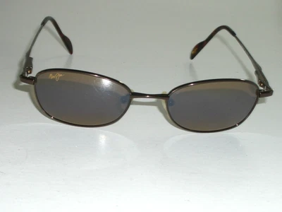 MAUI JIM MJ-551-23 TITANIUM DGM BROWN POLARIZED CRYSTAL SLEEK SUNGLASSES NEW - Image 1 of 4
