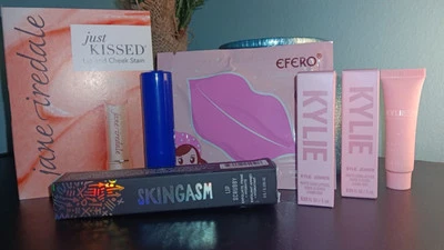 NEW 7 Pc Lip Color & Lip Care Lot (Kylie, Jane Iredale, Skingasm) - Image 1 of 4