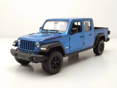 Jeep Gladiator Rubicon Pick Up 2019 Blu Modellino 1:24 Welly - Immagine 1 di 4