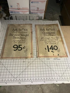 Large Lot Vintage Paper Cardboard Window Grocery Store Sales Sign T17 - Picture 1 of 6