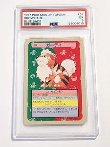 Pokémon JP Topsun Growlithe 1997 espalda azul #58 PSA 5 - Imagen 1 de 2