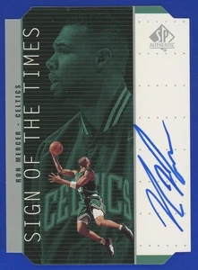 Ron Mercer 1998-99 SP Sign of the Times SILVER #RM ON CARD AUTO - nice! - Picture 1 of 2