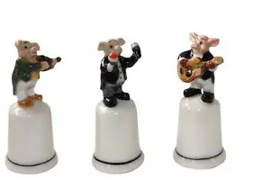KLIMA L865 Dés à coudre Thimbles - LES 3 COCHONS MUCISIENS PIG - Imagen 1 de 1