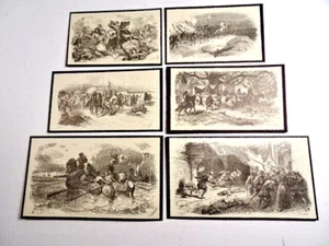 6 antike Buch GRAVUREN Drucke alte historische mittelalterliche Kunstwerke Papier Handwerk - Bild 1 von 3